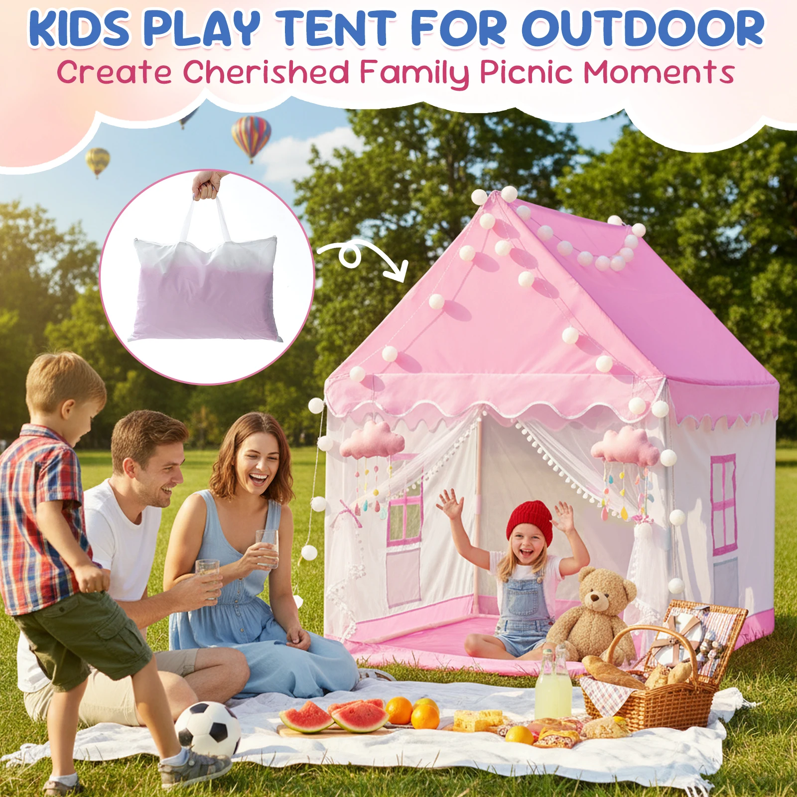 Indoor Outdoor Folding Kinder Zelte Tipi Baby Haus Mädchen Prinzessin Schloss Kinderzimmer Spielzeug Haus Kind Bett Spiel Große Spielzeug Zelte Picknick