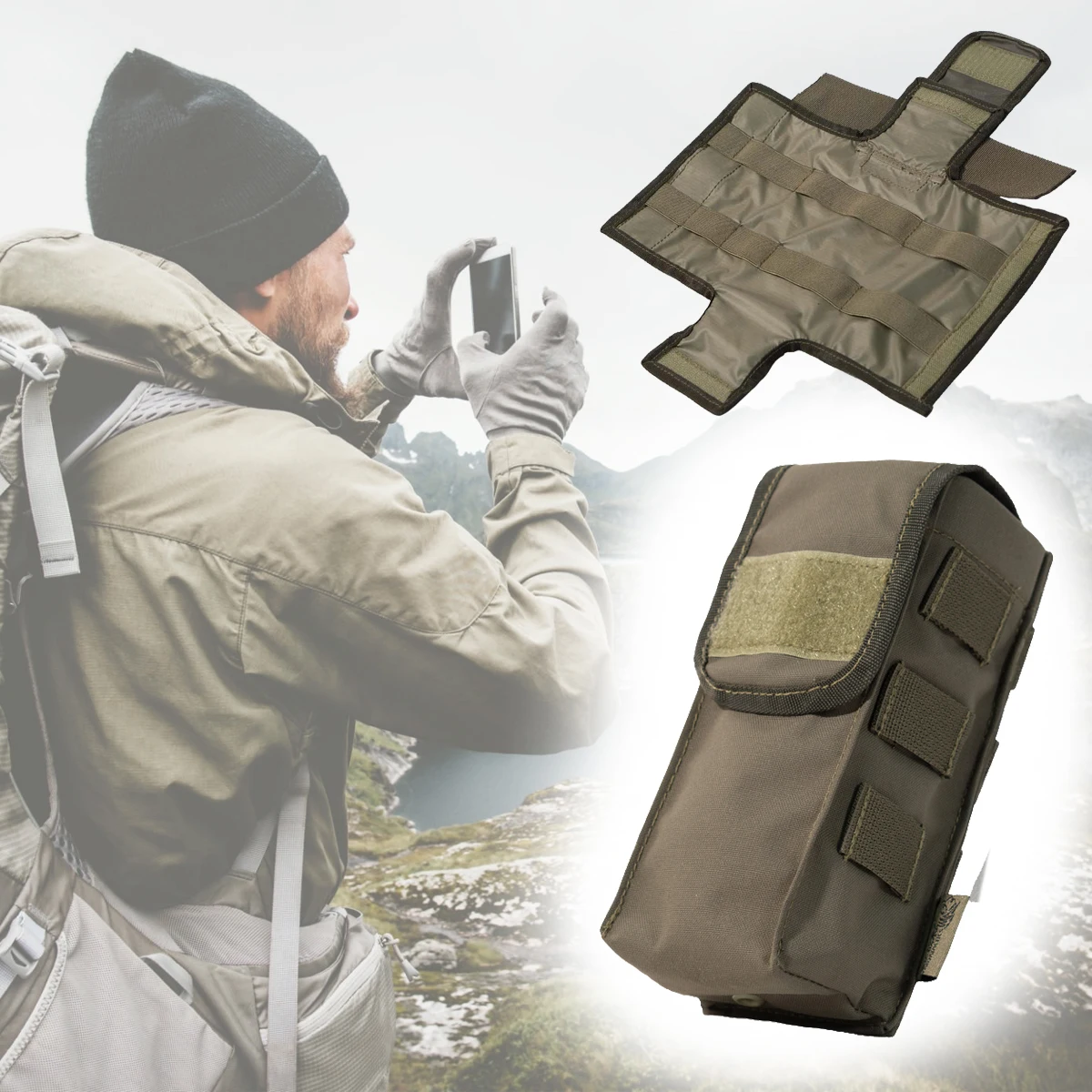 

Trauma First Aid Kit Small Tactical Medical Pouch Convenient Detachable Liner for Travel Hiking Camping Emergency Survival Gear