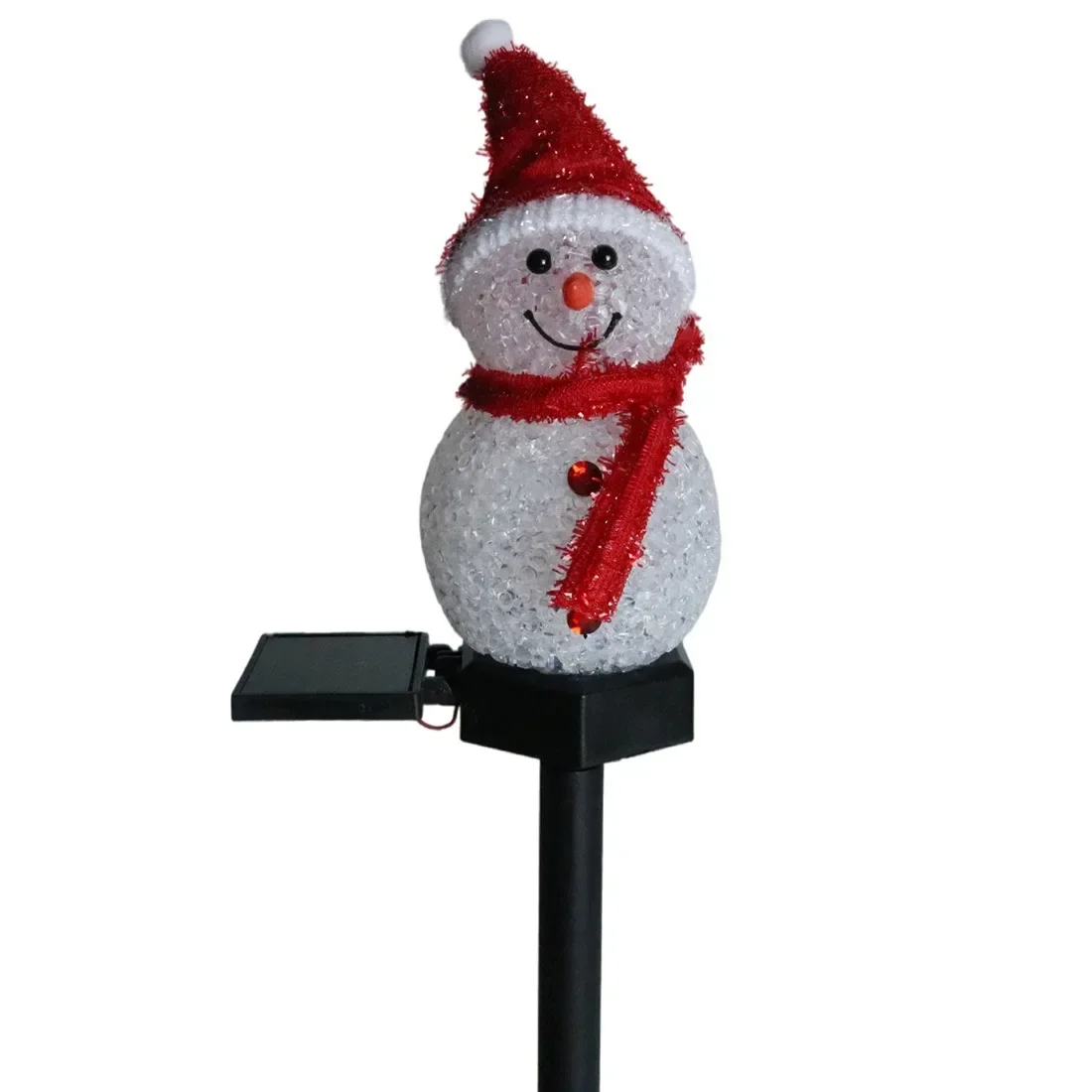 1pcs Christmas Solar Power Snowman Light Outdoor Waterproof Lawn Lamps Garden Led Garland Yard Fence Light for Holiday Decor