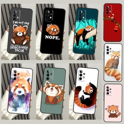 Red Panda Cute Animal Case For Samsung Galaxy A54 A34 A52 A21S A12 A22 A32 A14 A13 A23 A33 A53 A73 A51 A71 Cover