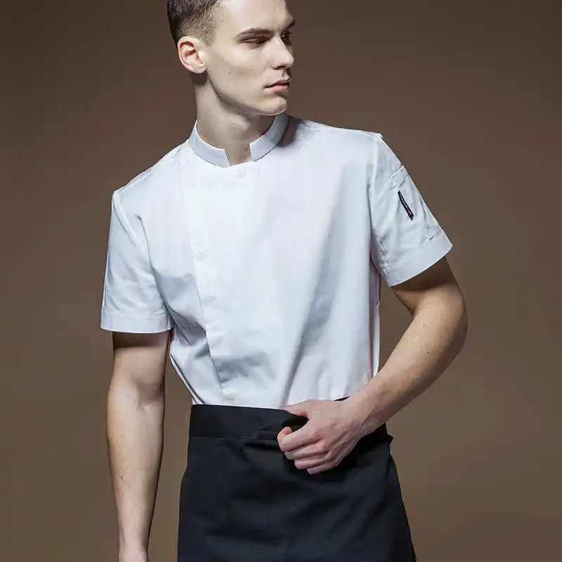 Servicio de comida, traje de cocina, panadería, cafetería, camarero, ropa de trabajo, uniforme de Chef Pizzaiolo, chaquetas de cocinero para restaurante, alta calidad