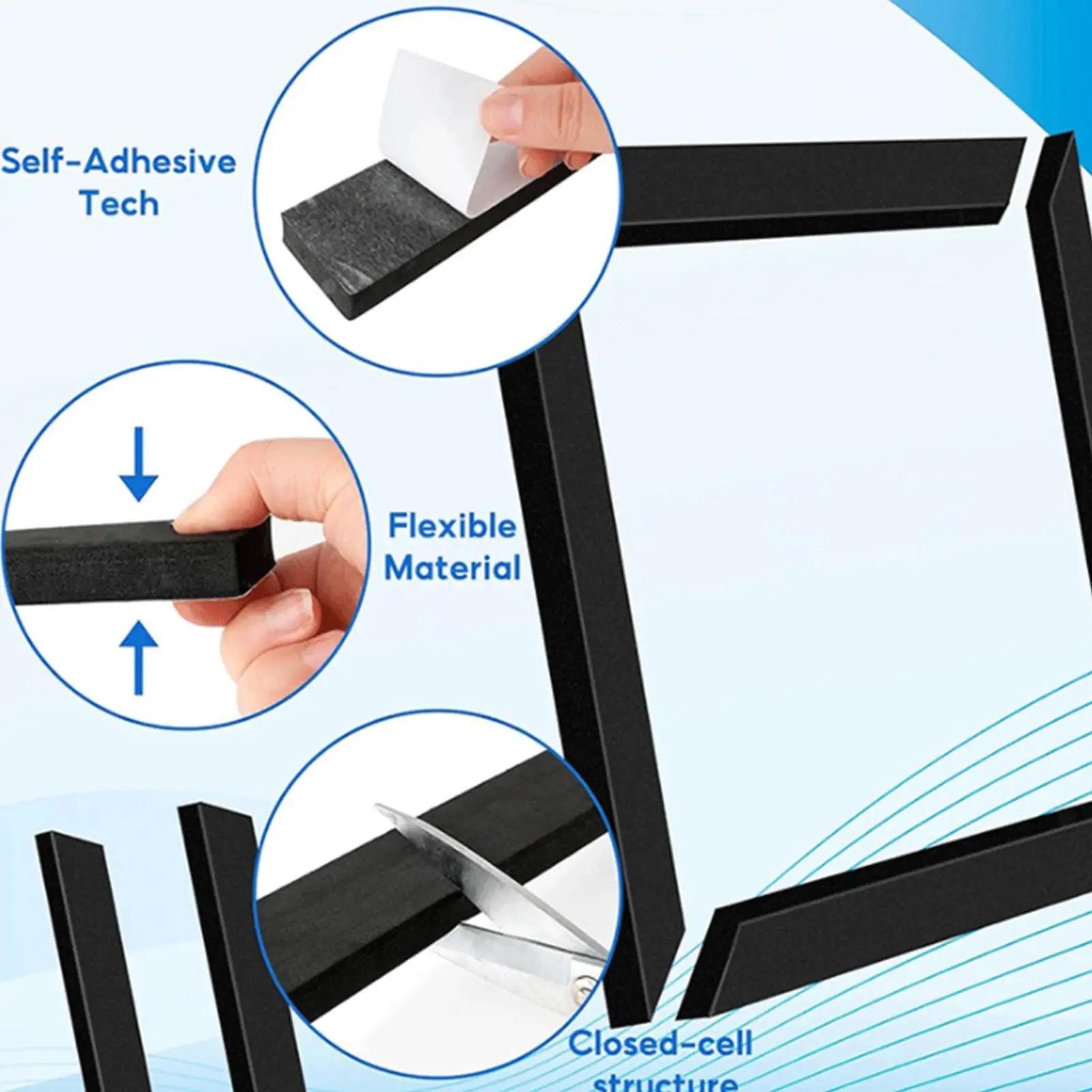 

RV Air Conditioner Gasket Self-Adhesive Picture Frame Gasket RV Roof AC Repair Kit For Trailer Camping Car Outdoor Road Trip