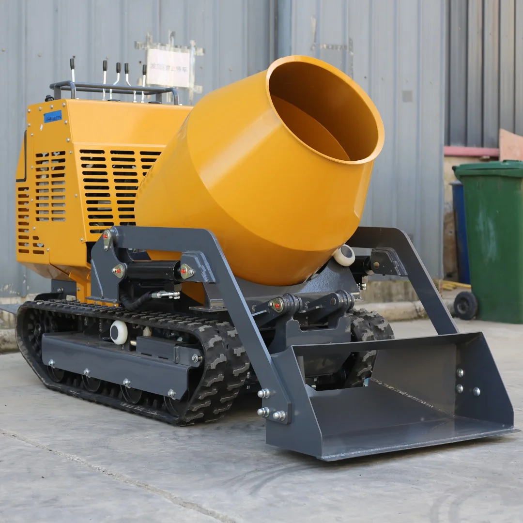 Concrete Mixer High Power Mini Dumper Customized Free Shipping  Small Crawler Transporter 500 KG  Electric Dumper Truck Kubota