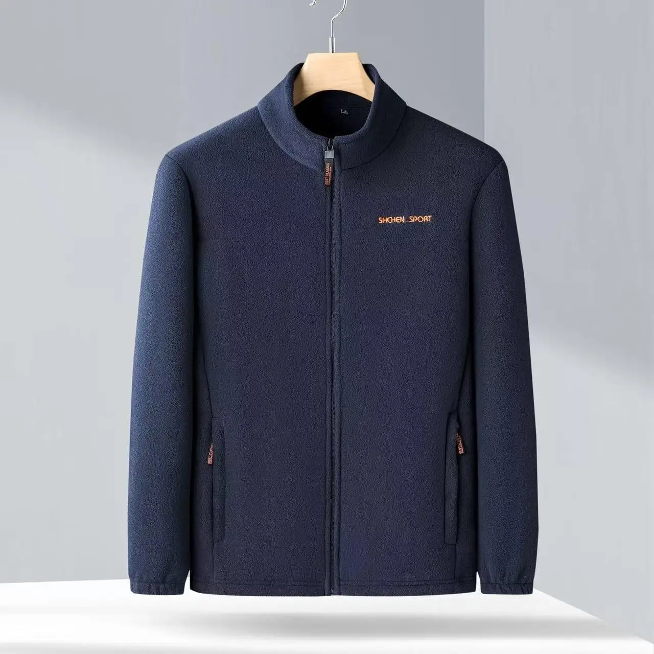 

Warm Fce Jaet Men's Stand Collar Thiened Winter Outerwear Sweatirt Cardigan Casual Comfortable Breathable Cotton Clo...