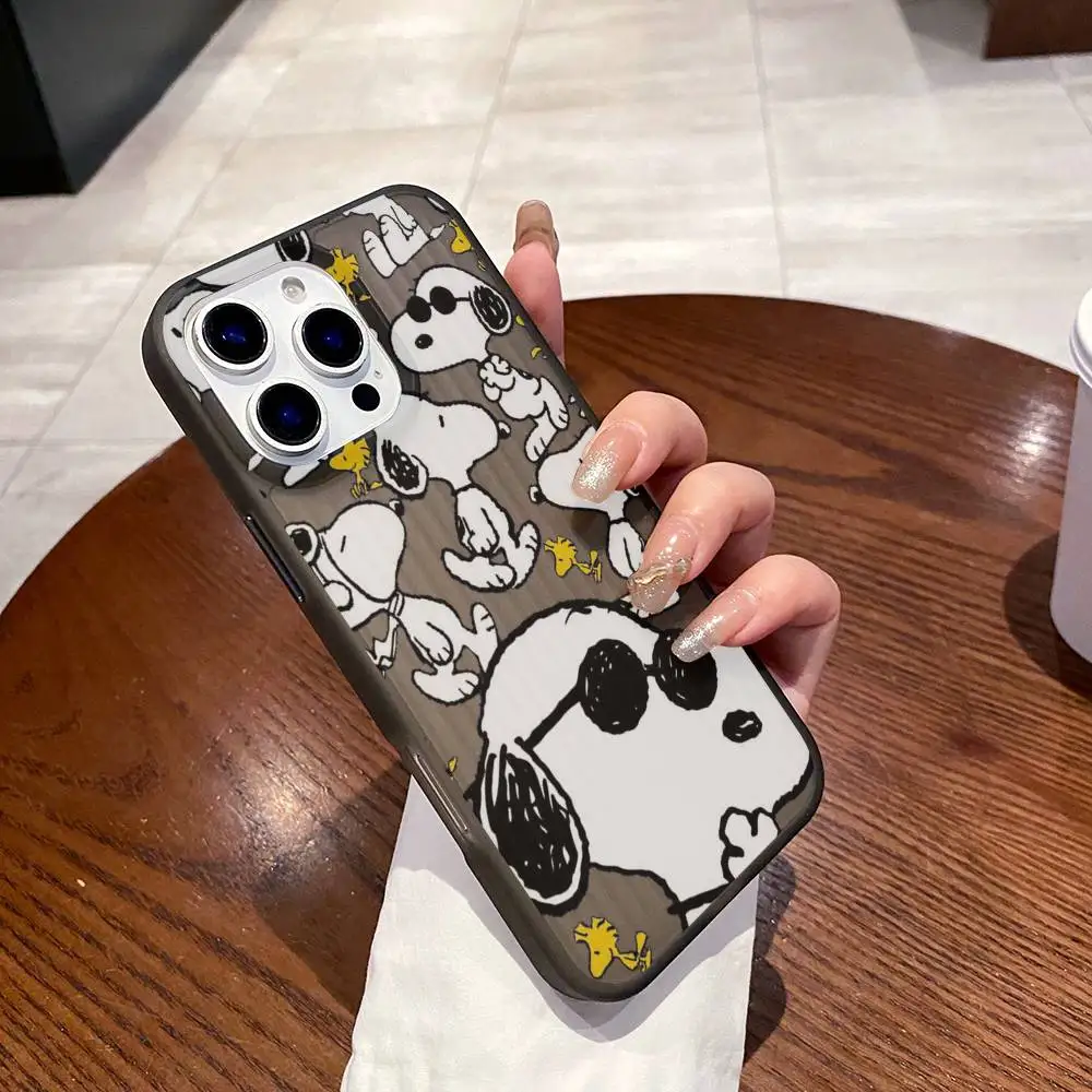 الكرتون سنوبيس خط جراب هاتف المموج نمط جراب هاتف آيفون 17 الهواء 16 15 14 13 12 11 زائد برو ماكس غطاء #4