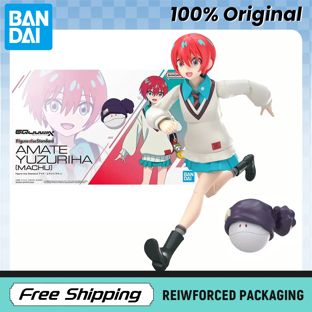 En Stock BANDAI FRS Gundam GQuuuuuuX Amate Yuzuriha MACHU Anime figura de acción modelo de ensamblaje juguetes originales regalos coleccionando