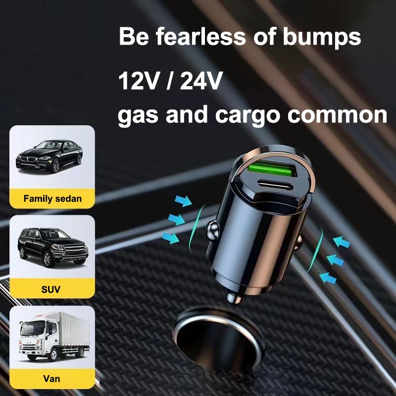 200W Mini Car Charger Adapter Fast Charging Car USB Type-C Charger For Maserati Quattroporte GT Spyder Levante Coupe GranTurismo
