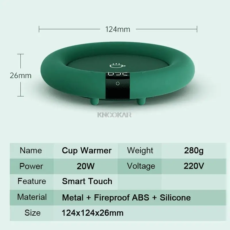 Neue kreative Kaffee-Tee-Tasse-Wärmer-Pad, elektrische Heizung, Tassen-Pad für Zuhause und Büro, 3 Temperaturen, verstellbare LED-Anzeige, Geschenkidee