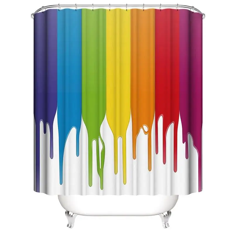 Shower Curtain Rainbow Stripe: 71\