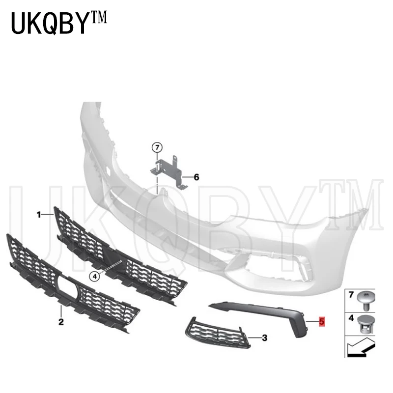 Panneau décoratif droit 7 système G11 G12 730d 150iX 51118061118 51118061117 51118061119 51118061120