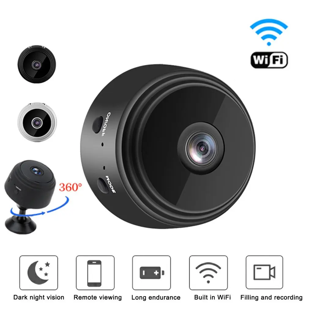 Cemera Mini A9 1080P High Definition WIFI CCTV IP Black Voice Video Security Wireless Security Cameras