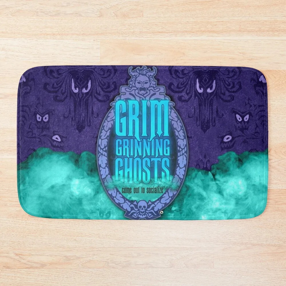 

Grim Grinning Ghost Bath Mat Non-Slip Bathroom Rugs Living Room Bath Carpet Mat