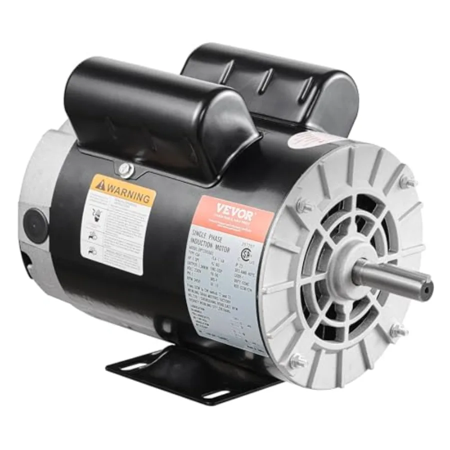 5HP SPL Air Compror Electric Motor, 230V 17.6Amps, 56 Frame 3450RPM, 5/8