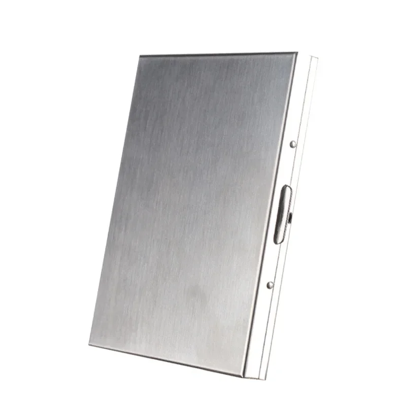 Portable Stainless Steel Delicate Cigarette Case, Outdoor Moisture-proof and Pressure-proof Metal Cigarette Case