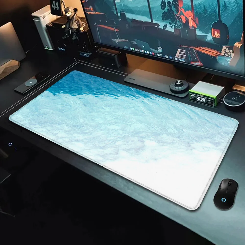 

Glowing Seawater Mousepad Large Non-Slip Mouse Pad Gaming Gamer Cabinet Games Desk Mat Office Accessories Computer Decor