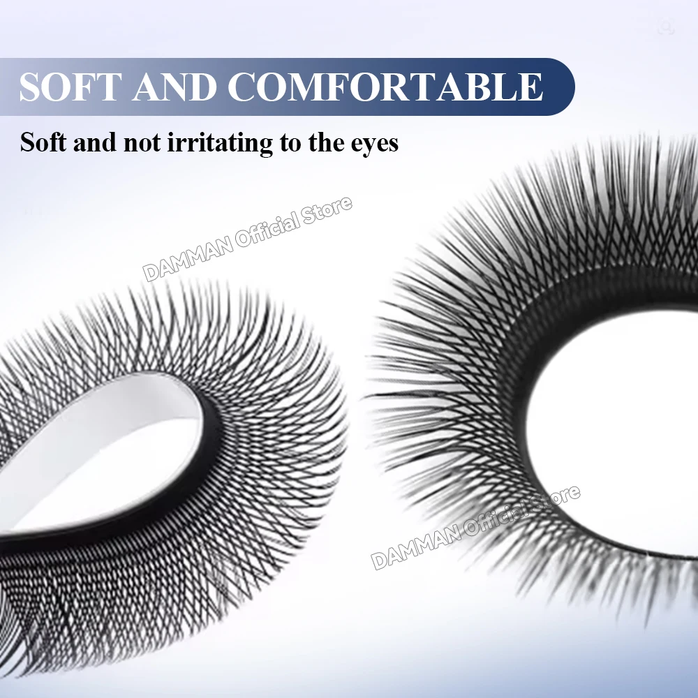 ダマン 12列 5D W型まつげ Dカール ボリュームラッシュエクステ 0.05mm厚 手作りまつげエクステ用品