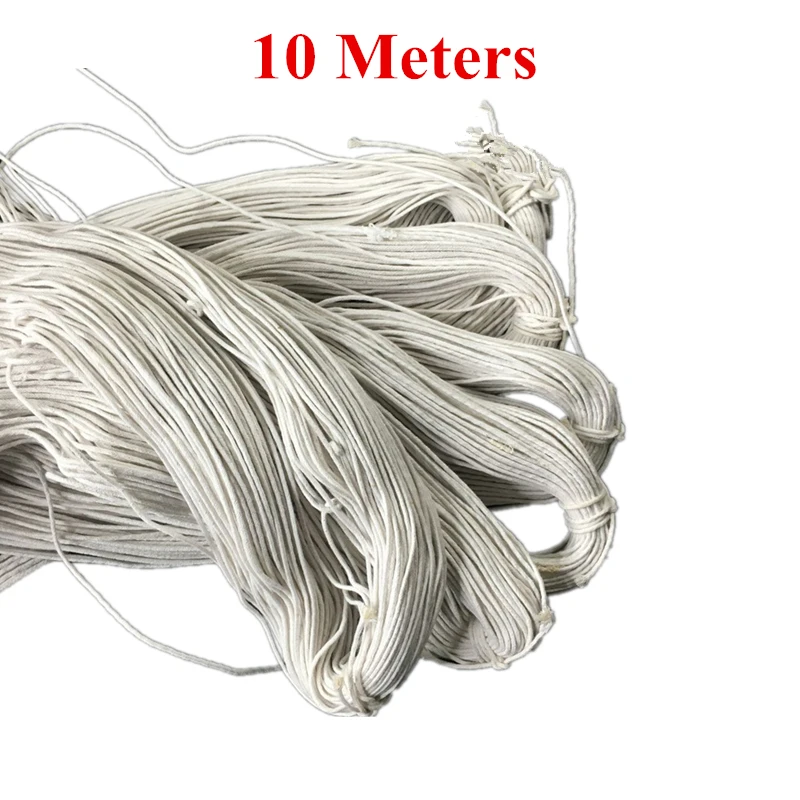 10 Meters Length Cotton Core Wicks For Most Retro Kerosene Gasoline Lighters Pure Cotton Rope Universal DIY Accessory Wholesale