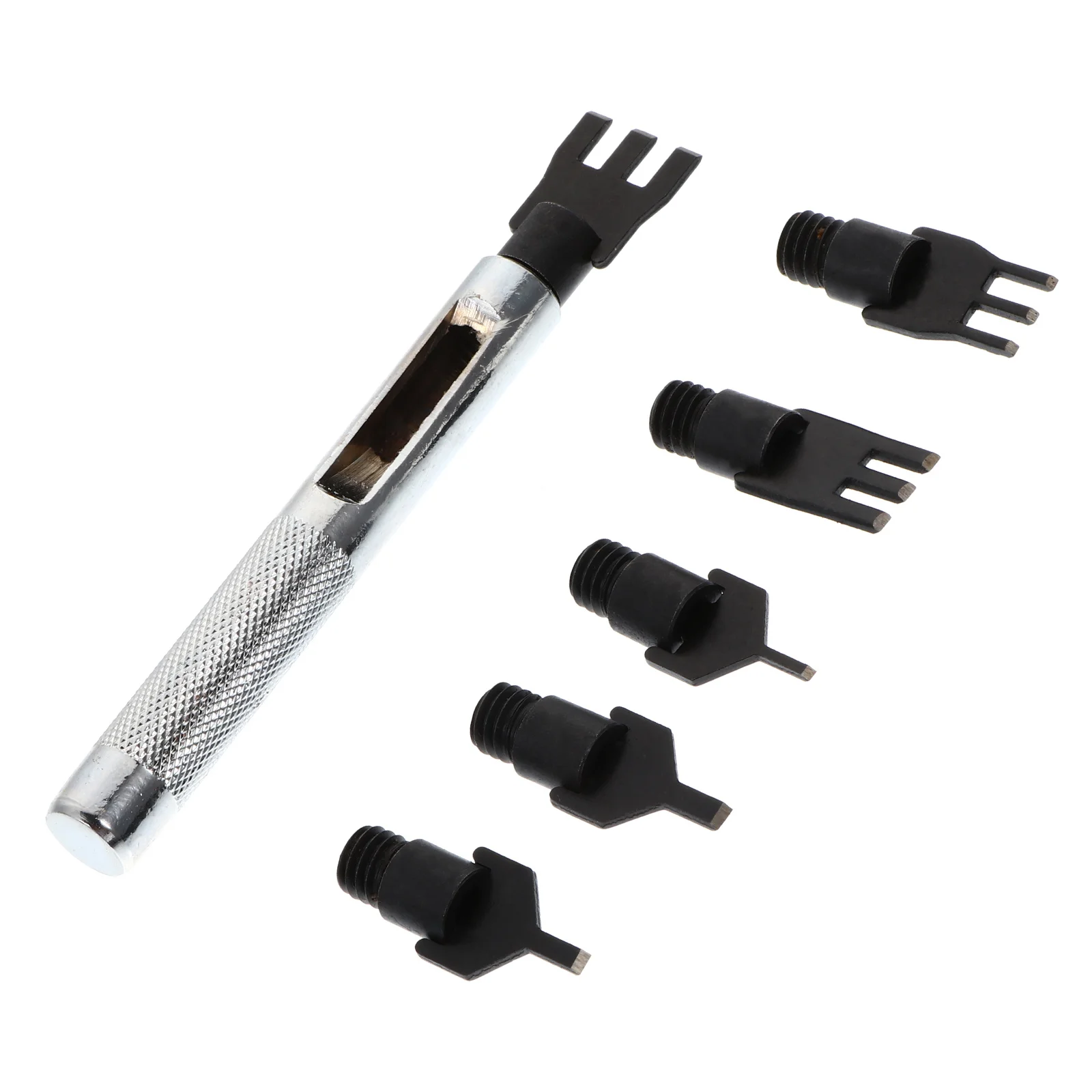1 set 1 Set Durable Craft Tool 3 Prong Hole Punch Kit For Stitching Diy Belt Wallet Bag Making Hole Chisel Set