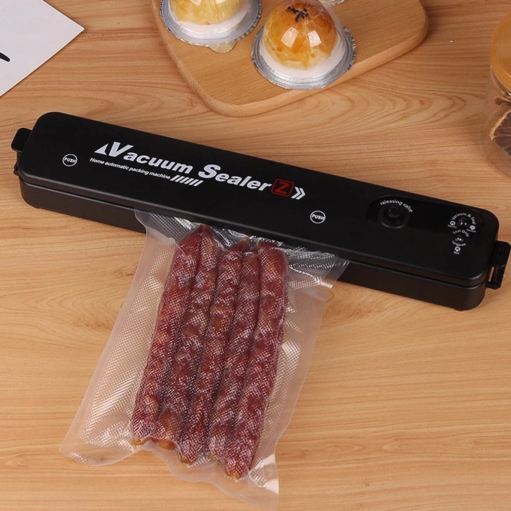 Food Sealer Electric Vacuum Packaging Machine Portable Kitchen Sealing Packer with Sealing Bags, US Plug