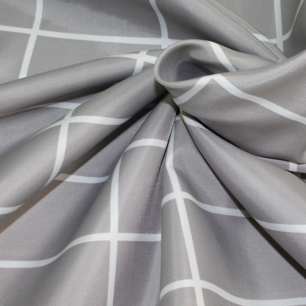 

Waterproof Bathroom Shower Curtain Polyester Material Check Pattern Design Easy Installation