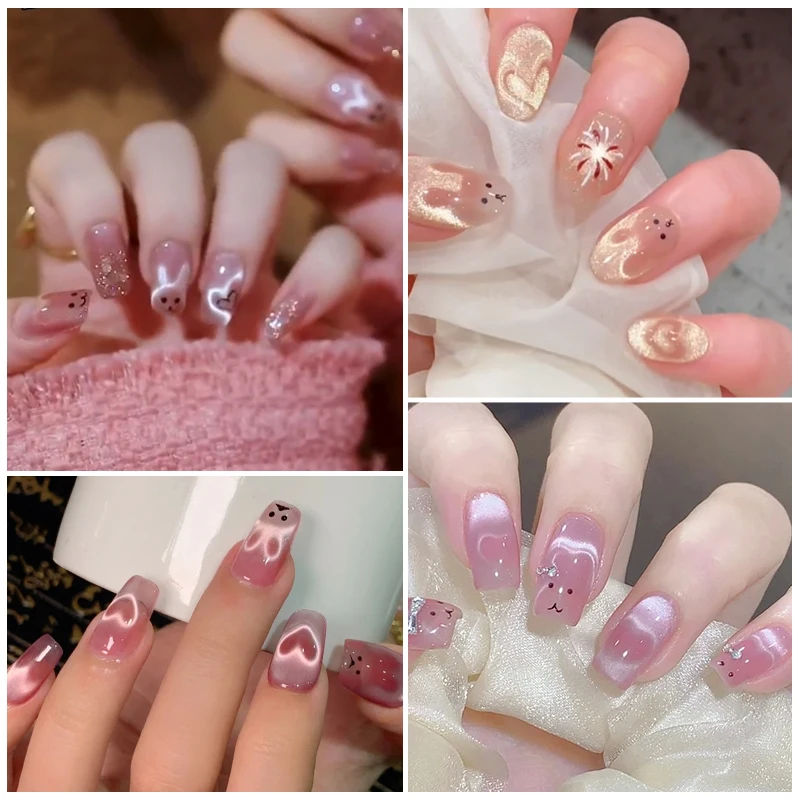 Rabbit-Shaped Iron Wire Can be Used with Magnets to Draw Out Rabbit ears Shapes Effect For Cat Eye Polish Magnetic Nail Art Tool