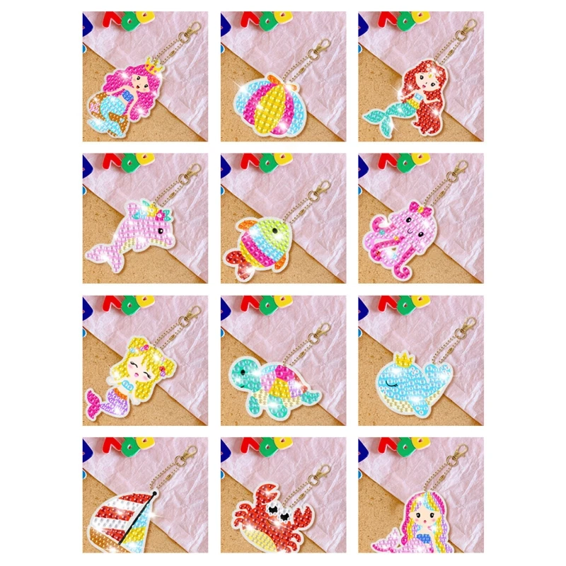 5D Diamant Schilderen Stickers Kits Voor Kids Pasen Schilderij Kunst En Ambachten Voor Meisjes Leeftijd 8 -12 Diy sleutelhangers