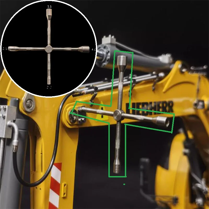 

Rc cross socket made of stainless steel 1/14 for Tamiya remote control tractor Rc truck trailer parts manufacturing vehicles