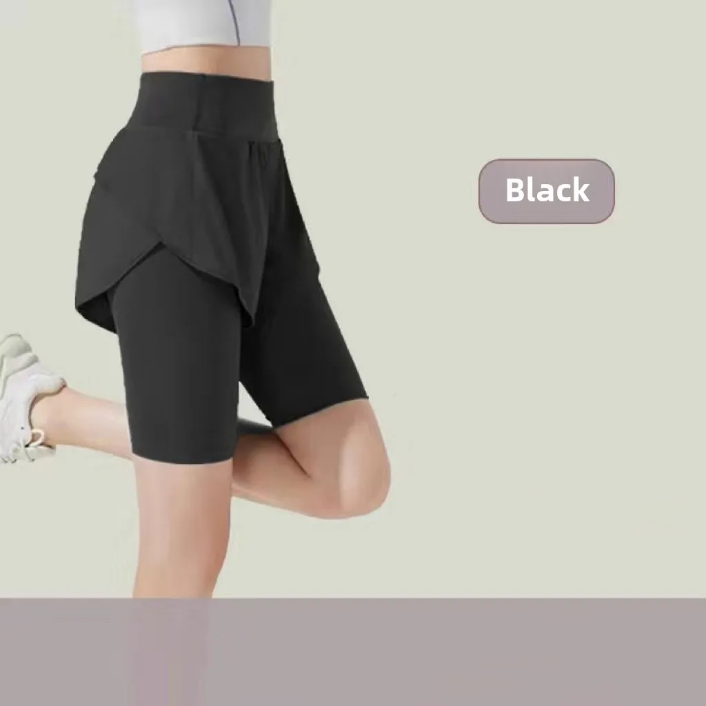 Women 2 in 1 Running Shorts Quick Dry Loose Fit Yoga Gym Summer Anti Exposure image 2