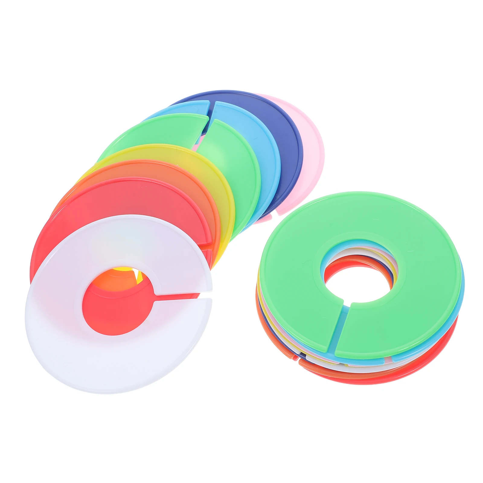 

16pcs Clothing Display Size Circle 9cm Colorful Plastic Dividers Closet Wardrobe Clothes Rack Baby ganizer Storage Solution
