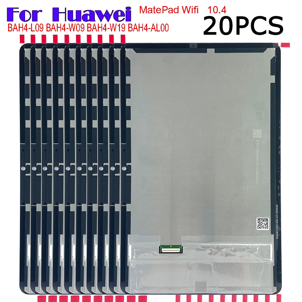 20PCS For HUAWEI MatePad Wifi BAH4-W09 BAH4-L09 BAH4-W19 BAH4-AL00 10.4 LCD Display Touch Screen Digitizer Glass Assembly Repair