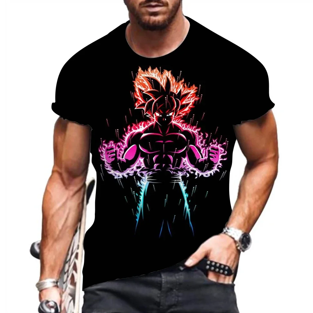 Tops Streetwear Men's T-shirt Shirts Oversized Dragon Ball Z Short Sleeve 2023 Clothing Trend Anime Goku T-shirts Fashion Vegeta