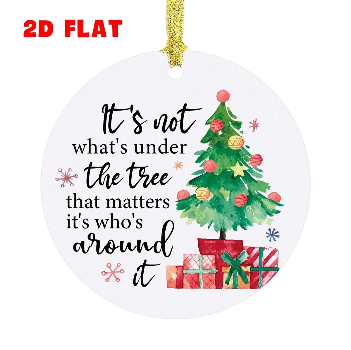 1pc Christmas Acrylic Ornament With Inspirational Quote,Hanging Plaque For Christmas Tree,Mantle,Christmas Party Exchange Gifts