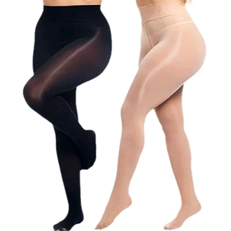 Plus Size Pantyhose Women's Glossy Stockings