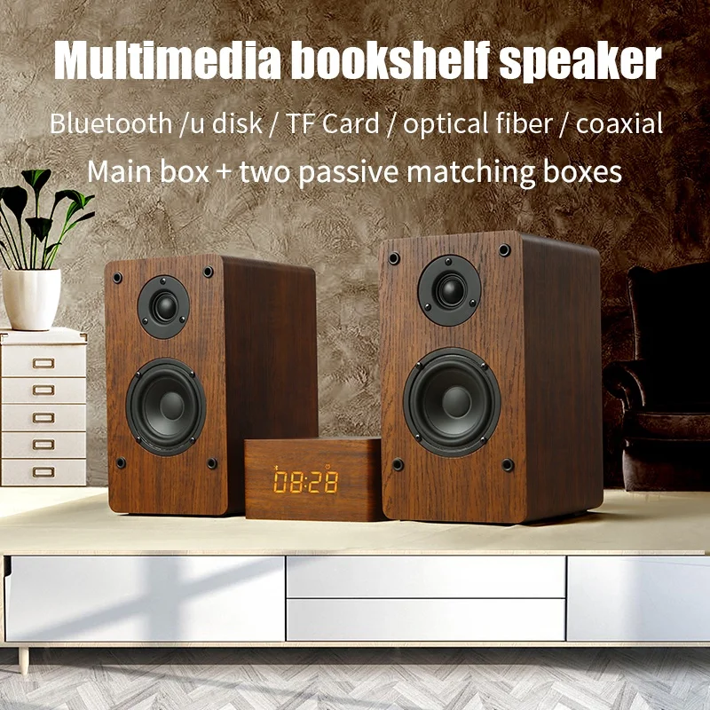 

2025 hot sale Wooden TV SoundBar Bluetooth Speaker Home Theater System 3D Surround Sound Bar Subwoofer Audio Remote Control Wall