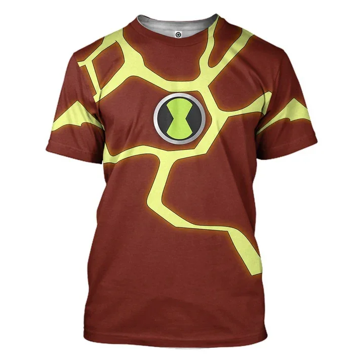 3D-gedrucktes Anime Omnitrix Ben10 Cosplay Sport Schnelltrocknendes Breatha Herren-T-Shirt Street Fashion Harajuku Y2K Kinder-Kurzarmshirt – Detail 9