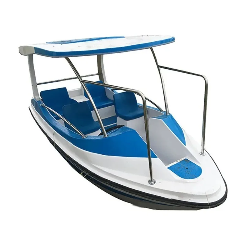 Water equipment for a 4-person electric fiberglass jet boat