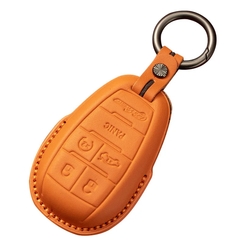غطاء مفتاح السيارة الجلدي لسيارة ألفا روميو جونيور ستيلفيو جوليا 2025 تونال 4C حامل مفاتيح السيارة العنكبوتية #2