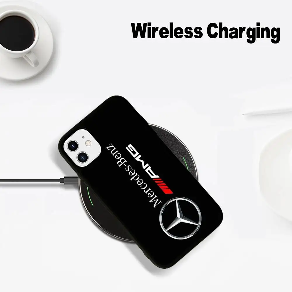 Auto M-Mercedes-Benz Schwarz Für Magsafe Magnetische Handyhülle Für iPhone 16 15 17 Pro Max 11 12 13 14 Plus Cover
