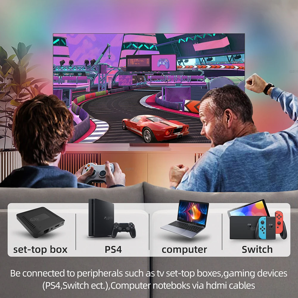 Smart AI Screen Sync Box Ambient LED Strip TV PC Monitor Backlight HDMI 2.0 4K Gaming Music Lights WIFI Alexa Google Assistant