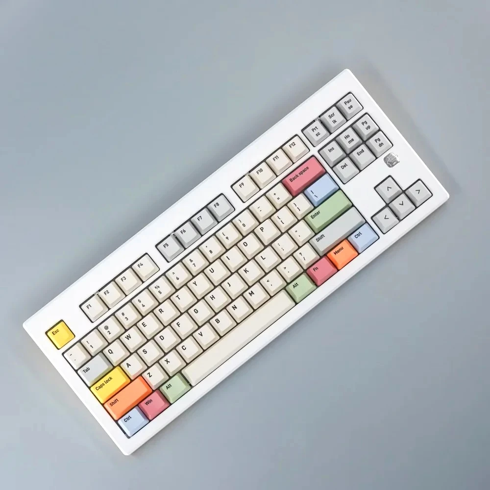 

Персонализированные холщовые колпачки для клавиш PBT 135, OEM-высота, корейские, русские, для MX Switch 60/84/90/104/108, механические клавиатуры с раскладкой