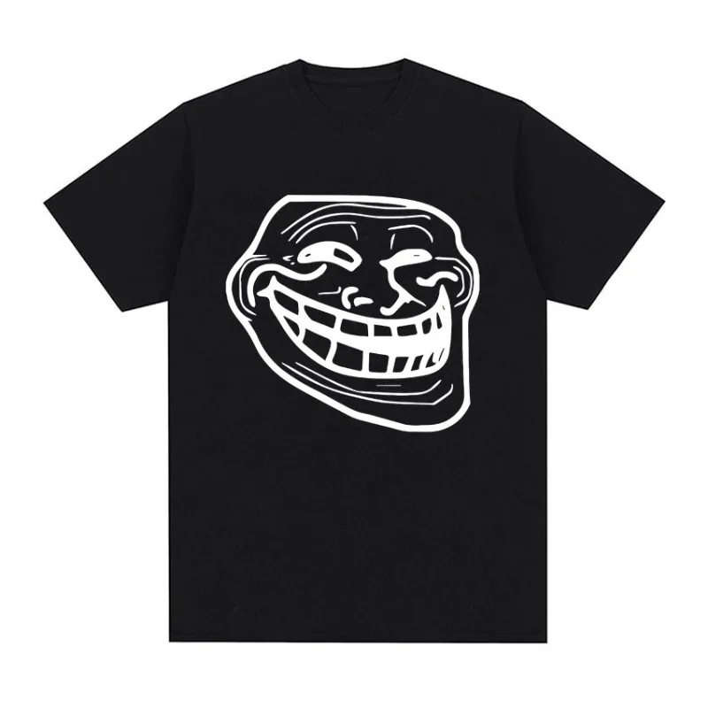 Troll Face Memes Angry Man Issues Funny Meme T-Shirt Women Vintage Fashion Harajuku Cotton T-Shirt Vintage Streetwear Tops