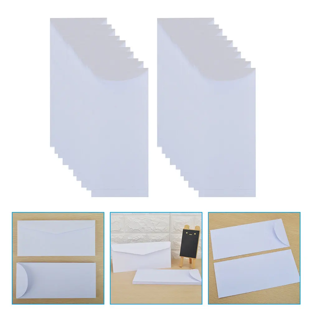 

20Pcs Blank Envelopes High Grade Thick Paper Reusable Biodegradable Envelopes for Wedding Invitations Money Storage Files