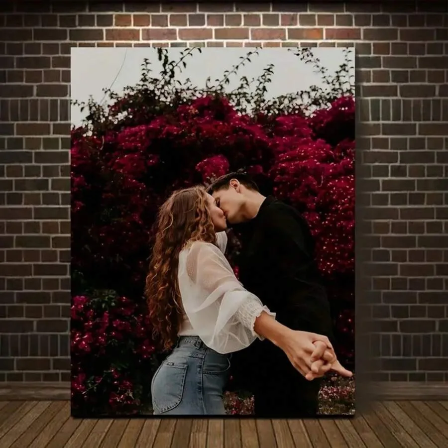 1 Custom Photo Canvas Print — Choose Between a DIY Wooden Frame Kit (Assembly Required) or a Frameless Poster Print. a Personali