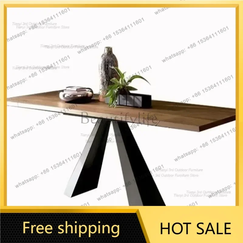 zj.Wooden Kitchen Dining Tables Coffee Kitchen Modern Living Room Dining Tables Office Italian Design Home Furniture Comedor LLD