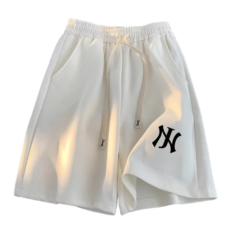 Pantalon de sport décontracté pour hommes, Style de rue américain, Niche, marque de mode, lettres imprimées, short ample surdimensionné