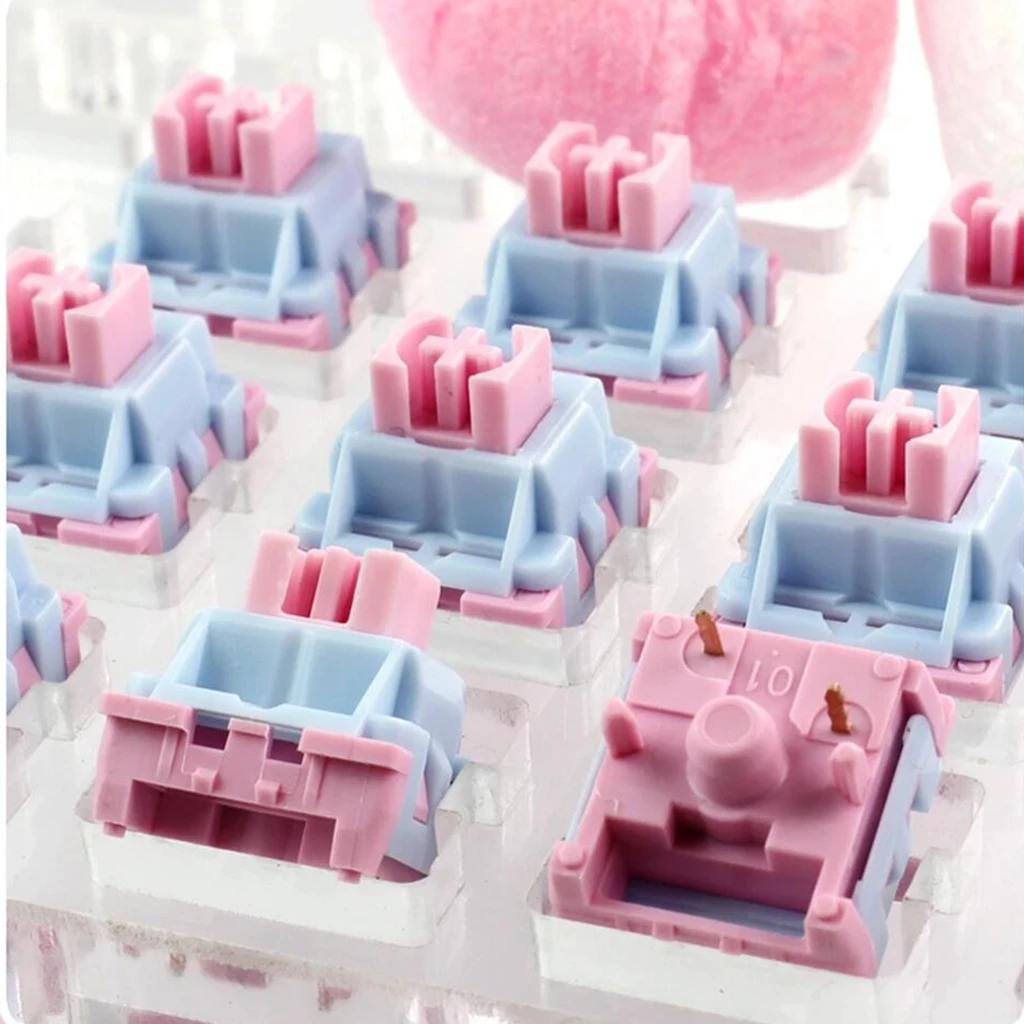 Dust-resistant Sunlit Pink Switch Light Pressure 5 Pins Fine lubrication Mechanical Keyboard Linear Switches