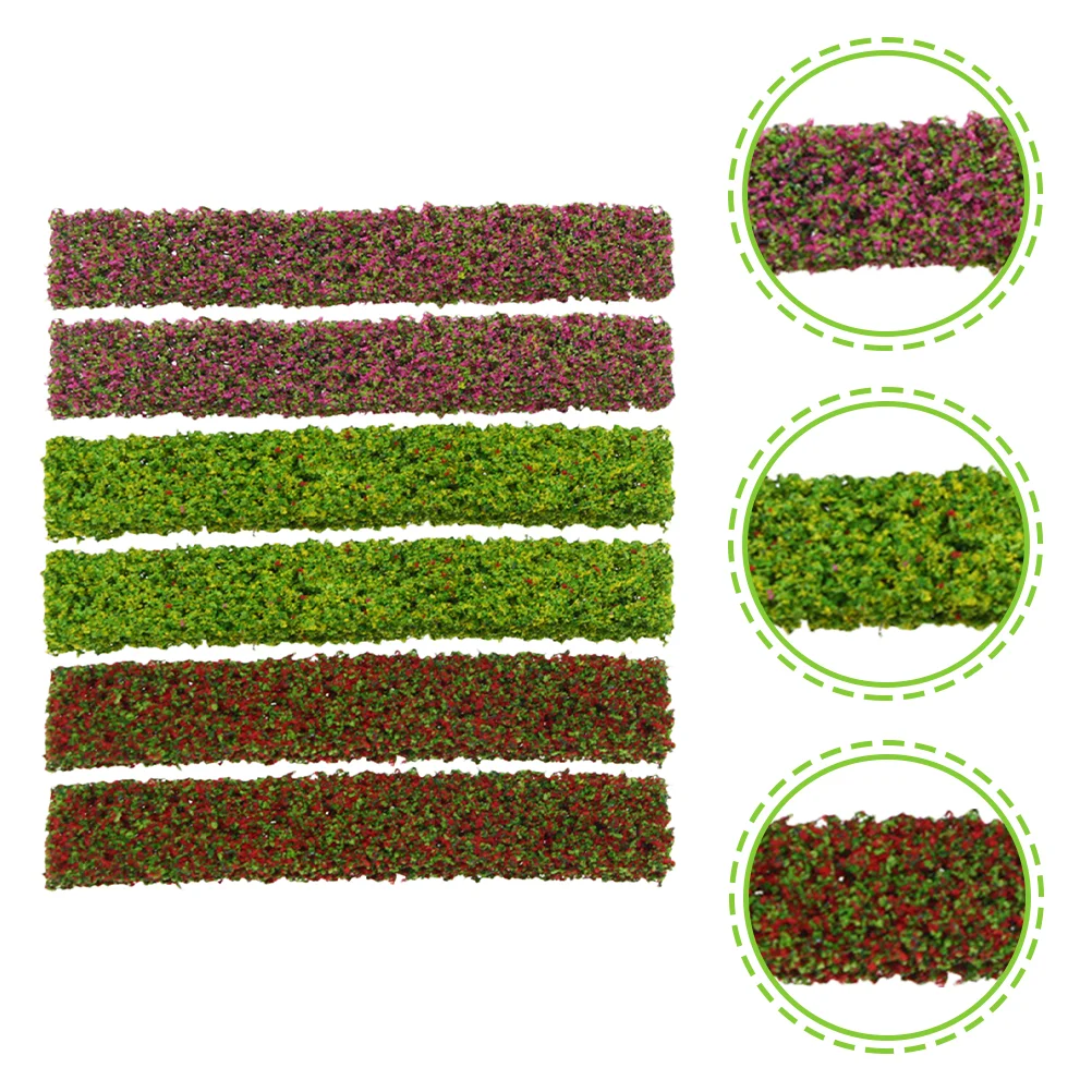 6 Pcs Simulated Mini Flower Simulation Clusters Artificial Model Ornaments Decorative Plastic Miniature Micro Plants