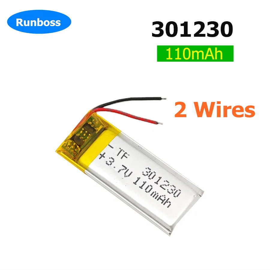 1-10pcs 3.7V 110mAh 301230 Lithium Polymer Li-Po For nice nano\