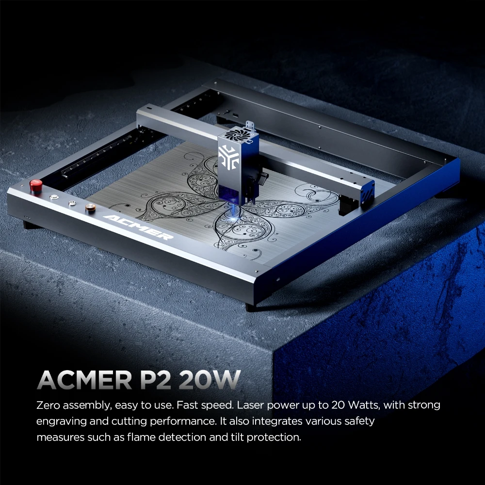 ACMER P2 20W Carving Machine Woodworking Plank Cutter DIY Kit