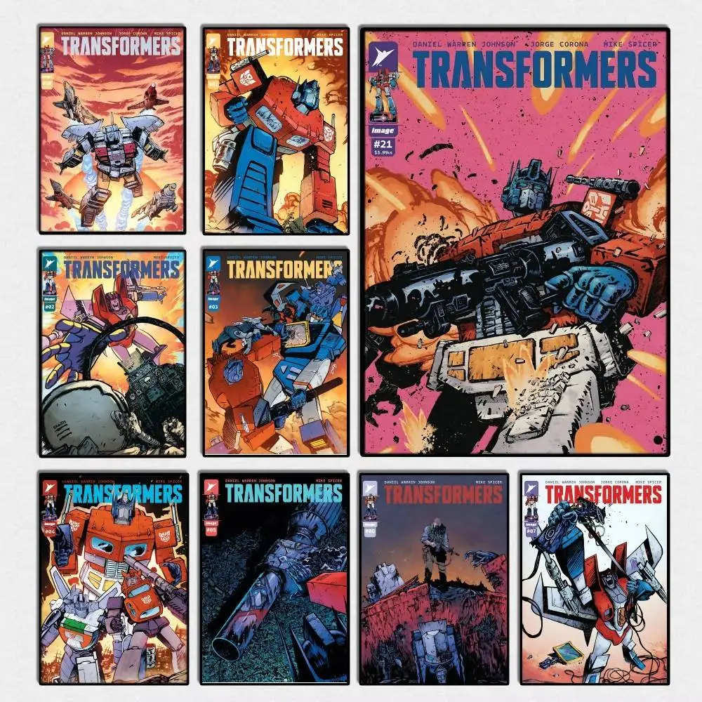Vintage Classic T-Transformers Comic Inspired Auto Robots Posters Fancy Wall Sticker for Living Room Bar Decoration Wall Decor